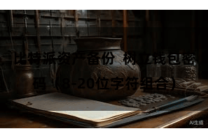 比特派资产备份  树立钱包密码（8-20位字符组合）